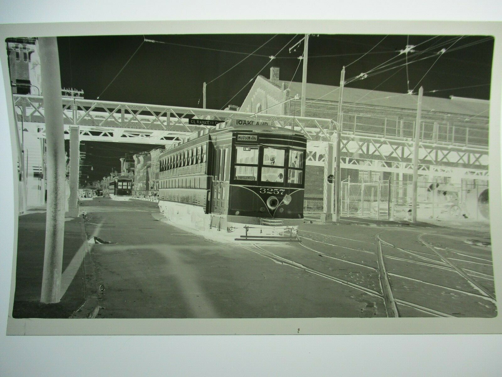 Original PSNJ Oakland Hudson Trolley New Jersey Vintage 616 Film Photo Negative