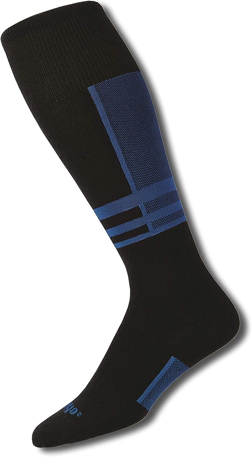 Thorlos S1TOU Ultra Thin Ski Liner Over The Calf Socks, Laser Blue