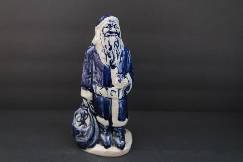 Rowe Pottery Works 1990 Annual Santa RPW Salt Glazed 6.5" High Sack Mug