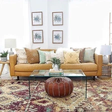 Home Decore Amazing Living ROOM Pouffe Unstuffed Leather Moroccan Ottoman