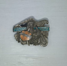 Boucle De Ceinture Harley Davidson H418 1993 Baron FREEDOM RIDER Bouclier Pyrarg