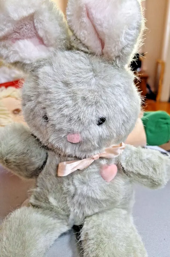 Vintage 1984 DAKIN Bunny Rabbit Sitting Plush 12" Stuffed Animal Easter Floppy - Picture 2 of 8