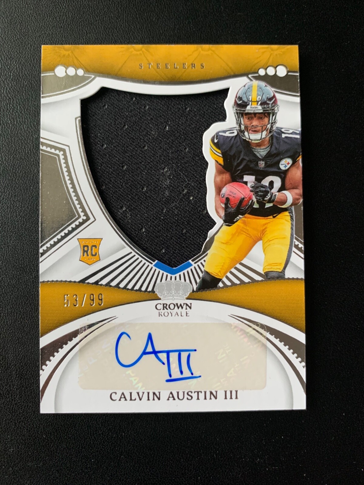 Calvin Austin III 2022 Chronicles #CRS-CAA Crown Royale Silhouette Auto RC /99