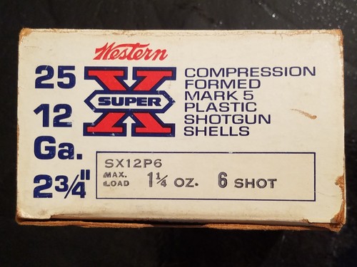 Vintage Western Super X Shotgun Shells Box Empty 12 Gauge 25 Shells - Picture 4 of 6