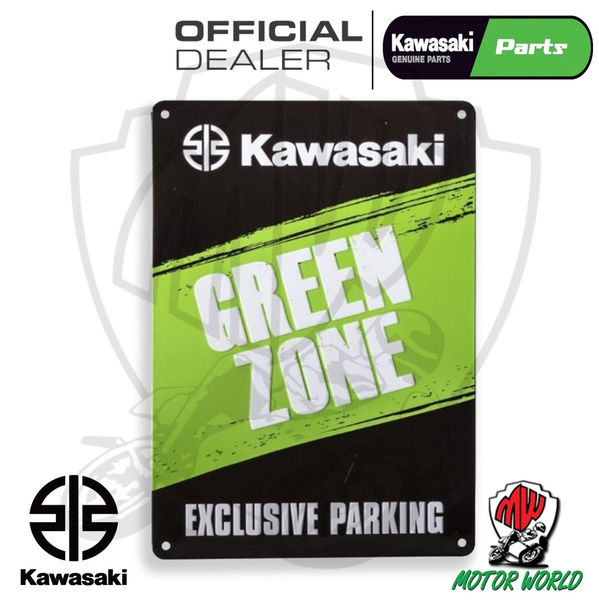 Bike it, Kawasaki Parking Only Sign - Motorhuis de Valkenier