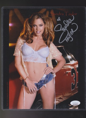 Sandra Taylor 8x10 Foto Playboy Benchwarmer JSA original handsigniert