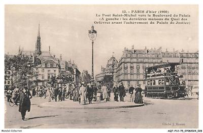 AQTP12-0781-75 - PARIS von gestern - Die Brücke Saint-Michel zum Boulevard du Pala