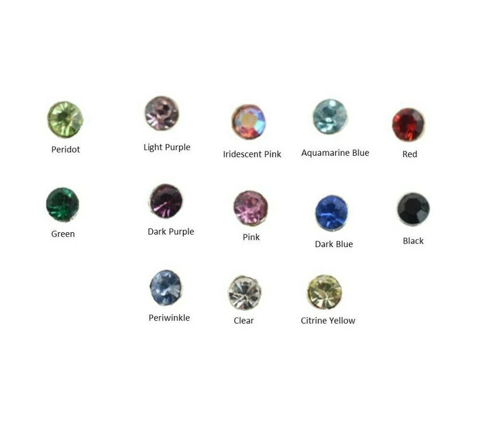 Paquete de 3 anillos para nariz rectos flexibles de plata de ley micro gema de 1 mm con pernos para nariz de 20 g Foto 2 de 4