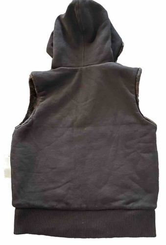 Reversible Faux Fur Hooded Vest /Jacket Brown OLD NAVY Women's Size M, NWT - Picture 4 of 5