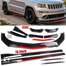 For Jeep Grand Cherokee Front Bumper Lip Spoiler Splitter Body Kit Side Skirt