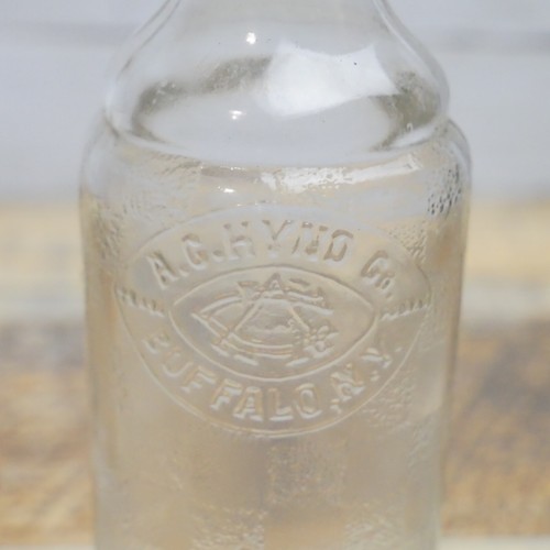 Vintage Klarglasflasche A.G. Hynd Co. Buffalo N.Y. geprägt 6,75" hoch - Bild 4 von 10