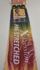 X-pression Expression Kanekalon 3X Braid Hair Pre- Stretched 58" RAINBOW