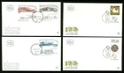 Israel J30 2 sets 4 FDC 1974 5v Tab Architecture Palace UPU Mail