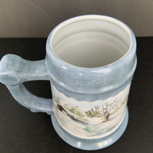 Vtg ArtisanHand Painted 1978 Signed Porcelain Winter Snow Scene Ceramic Mug5.5” - Picture 4 of 12