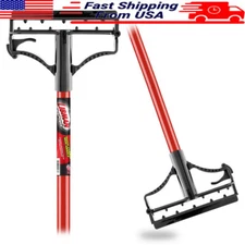 Quick Change Mop Handle Heavy Duty Steel Hanger Durable Commercial Use 60 in L