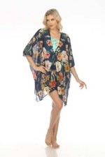 Johnny Was Mia Floral Short Swim Cover-Up Kimono CSW3822BH