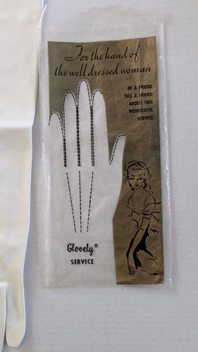 Vintage Gloves Opera Length White Cloth Button Closure Sm 6 - 6.5 Museum Lot# 1 - Picture 8 of 9