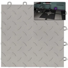 Basement Floor| Basement Flooring Tiles Diamond Gray