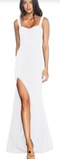 NWT Dress the Population Estella Off White Trumpet Bridal Dress L