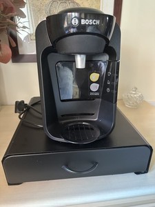 Bosch Tassimo Schwarz Suny Kaffeemaschine & Metall 64 Pod Aufbewahrungsschublade