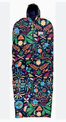 NEW Poler Napsack Sleeping Bag Suit M Rainbow Navy Rev Coachella Camp Vibes RARE