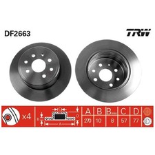 2x Bremsscheibe hinten für Opel Calibra A C89 Vectra J89 | 26204472