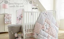 Levtex Baby Elise Crib Quilt Comforter NEW Toddler Nursery Decor Boho Sweet Pink