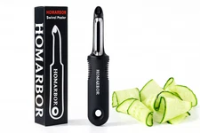 Black Premium Vegetable & Fruit Peeler - Stainless Steel Swivel Potato Peeler