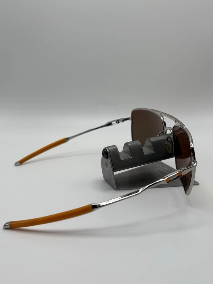 Gafas de sol Oakley Deviation pulido cromo/naranja fuego lentes iridio OO4061-03 Foto 3 de 4