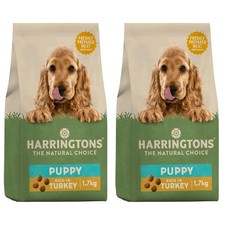 HARRINGTON DRY DOG FOOD PUPPY TURKEY & RICE - 1.7KG x 2 PACKAGE Total 3.4Kg 6.32 per kilo