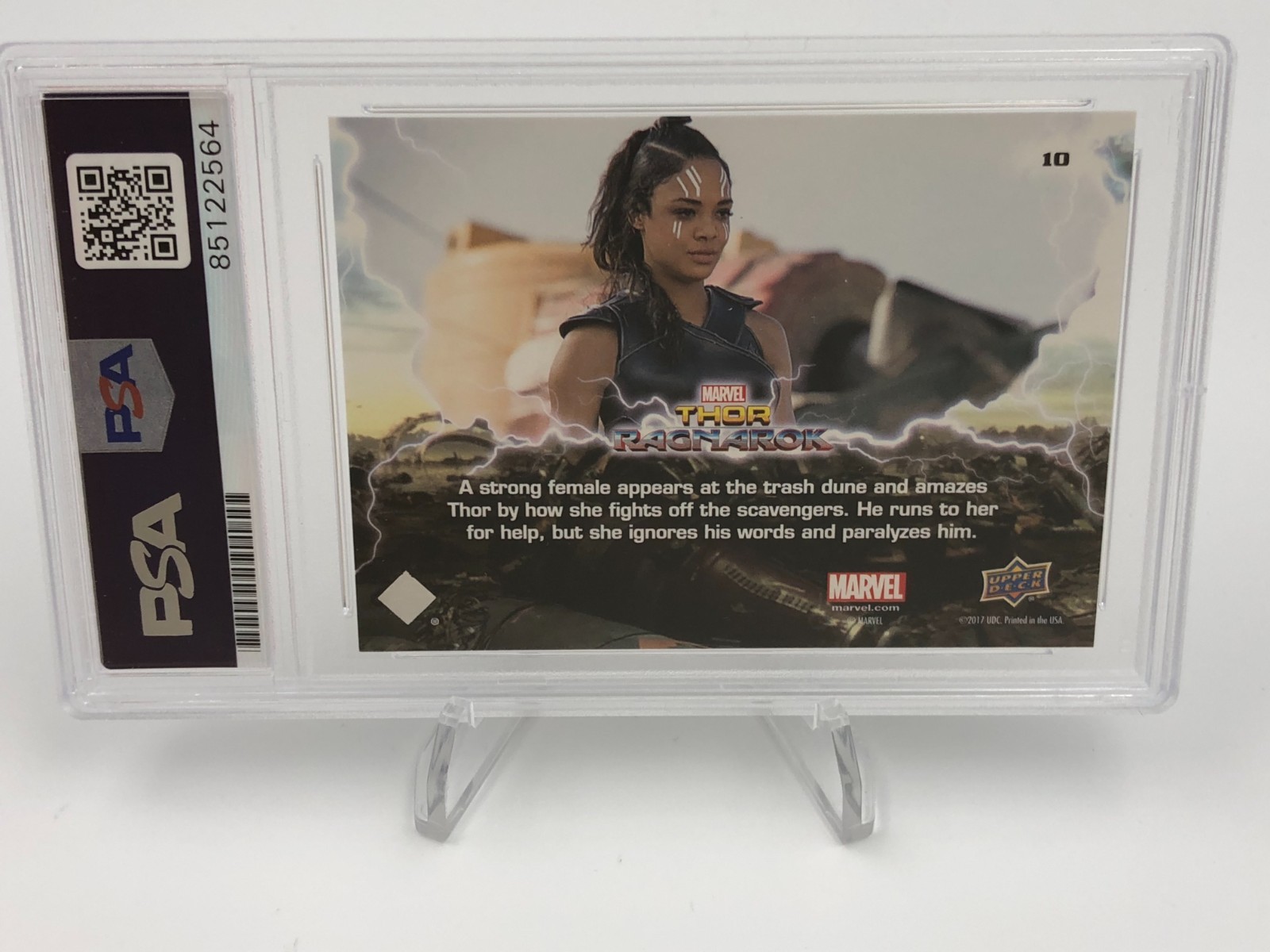 TESSA THOMPSON AUTO card VALKYRIE THOR RAGNAROK Signed MARVEL PSA GEM MINT 10 view 10