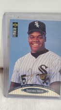 1995 Upper Deck  #105 FRANK THOMAS Gold Foiled Signature Traditional Threads