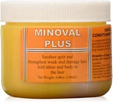 Minoval Plus Hair Regrowth Natural Vegetable Oil Pomade 4oz