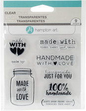 Janet Dunn Clear Stamps 4"X8", Made with Love