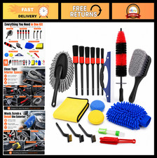 18-piece Car Detailing Kit - Complete Interior Exterior Cleaning Set Brushes