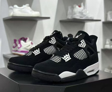 Jordan 4 Retro 'White Thunder' Men's Mid Top Basketball Shoes