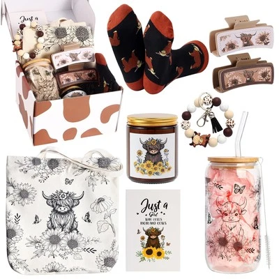 BAYELOVE Highland Cow Gifts for Women Stuff Themed
