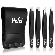 Tweezers Set Professional Stainless Steel Tweezers for Eyebrows Great Preci...