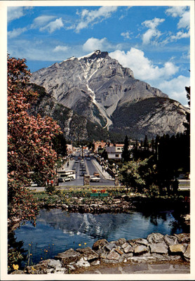 Postcard Cascade Mountain - Cascade Rock Gardens Banff National Park Alberta CA