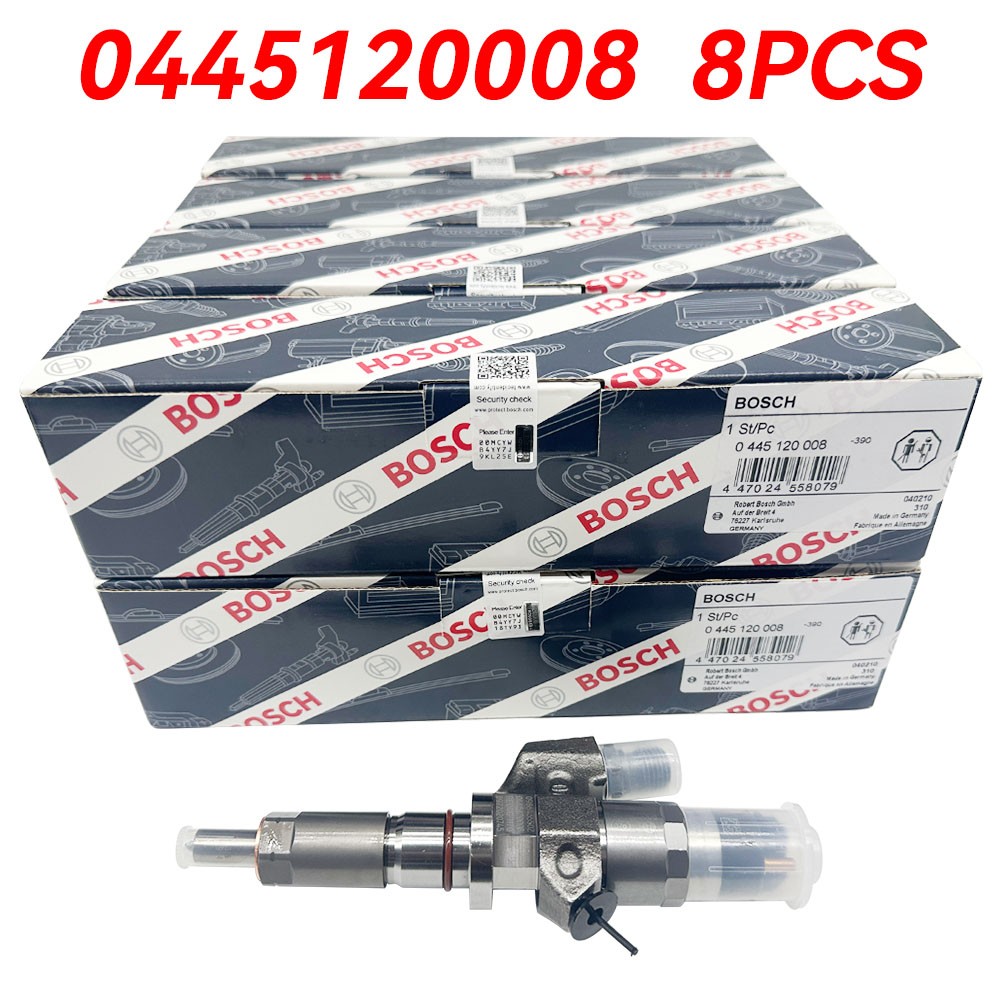 8PCS Fuel Injectors 0445120008 Bosch For 2001 2002 2003 2004 6.6L Duramax LB7