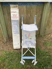 VINTAGE 90S FOLDABLE BABY TODDLER Umbrella STROLLER  W/CANOPY And Box