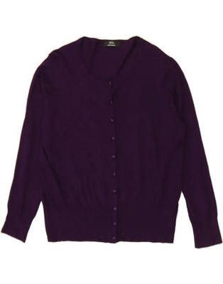 Marks & Spencer Damen Strickjacke Pullover UK 16 Large Lila Viskose BS03