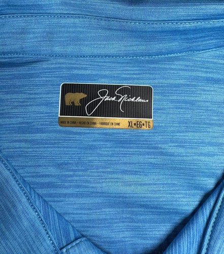 Jack Nicklaus PGA Hope Blue XL Lightweight Golf Polo Shirt 91% Polyester - Picture 7 of 9
