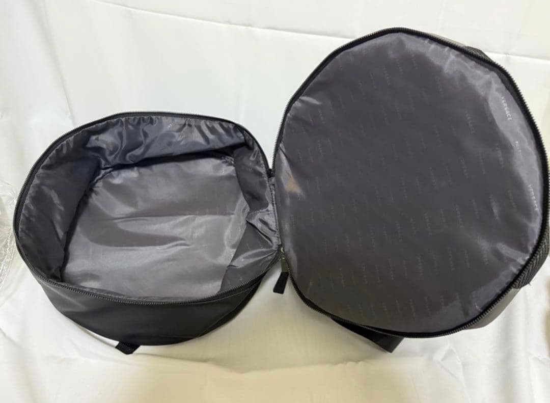 VERSACE PARFUMS Medusa Backpack Gray/Black Large Capacity Used thumbnail 4