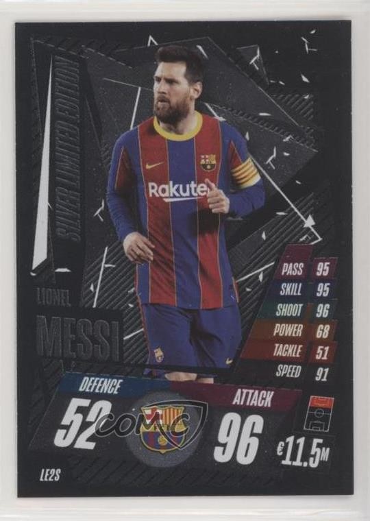 2020 Match Attax UEFA Champions League Limited Edition Silver Lionel Messi 06z8