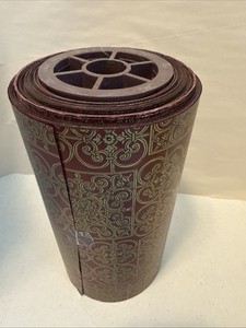 Vintage Wrapping Paper Jewelry Department Store Roll Red & Gold 9" Old Stock