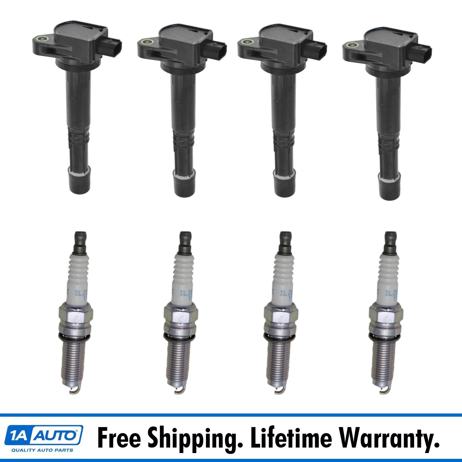 TRQ Engine Ignition Coil  NGK Spark Plug Kit 8 Piece Set for Acura Honda