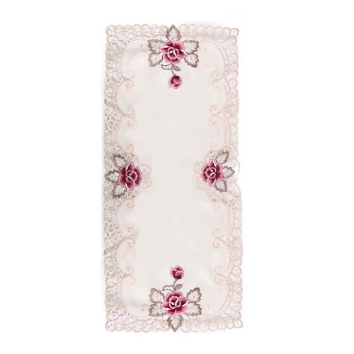 Convenient Tablecloth Parties Celebrations Decoration Embroidered Floral - Picture 3 of 24