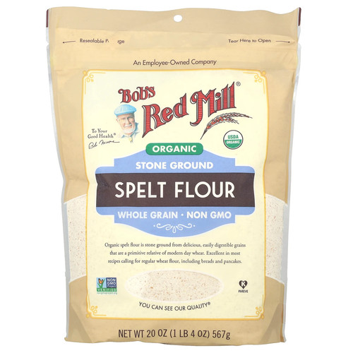 Organic Spelt Flour, Whole Grain, 20 oz (567 g) - 第 1/2 張圖片