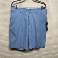 NWT Walter Hagen 11 Daybreak Blue Majors Flat Front Golf Shorts Men 36”x10”